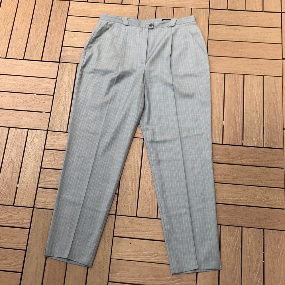 Gray Escada Margaretha Ley high waisted striped pants